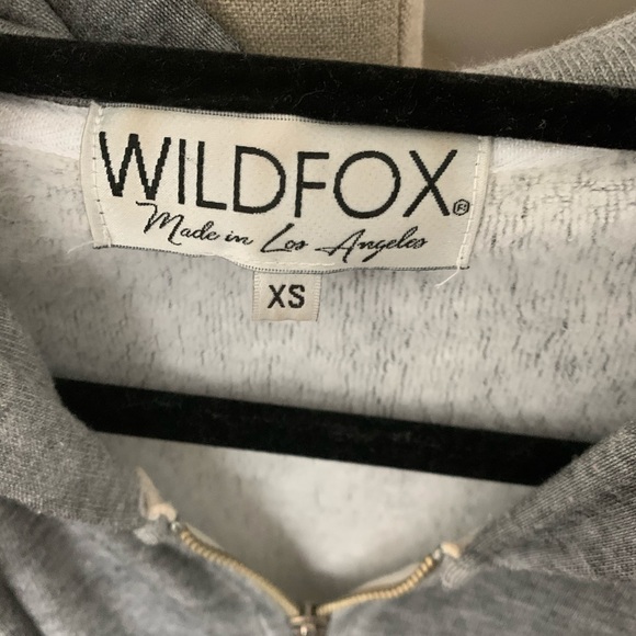 Wildfox Minka Burnout Ruffle Hoodie GreySweatshirt - Picture 5 of 7